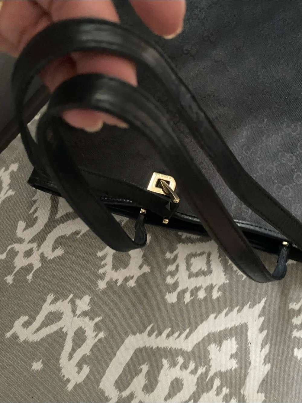 Gucci GG Black Tote Bag with COA